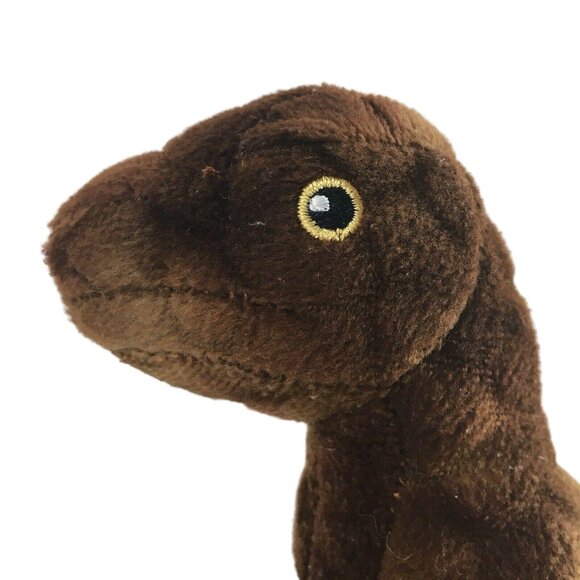 Jurassic World  Dinosaur T Rex Plush Stuffed Animal 7" Brown Travel Size Small C - Picture 6 of 9